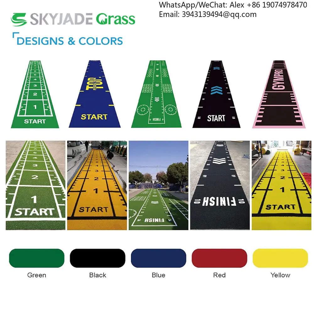 

15mm Artificial Grass Factory Customized Grass Carpet Gym Mat For Fitness Gym Indoor Sled Running Track