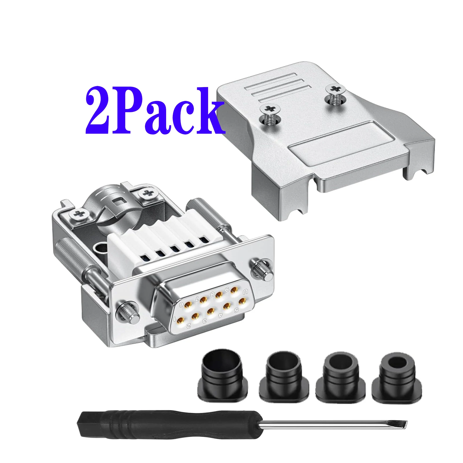 2Pack DB9 Solderles…