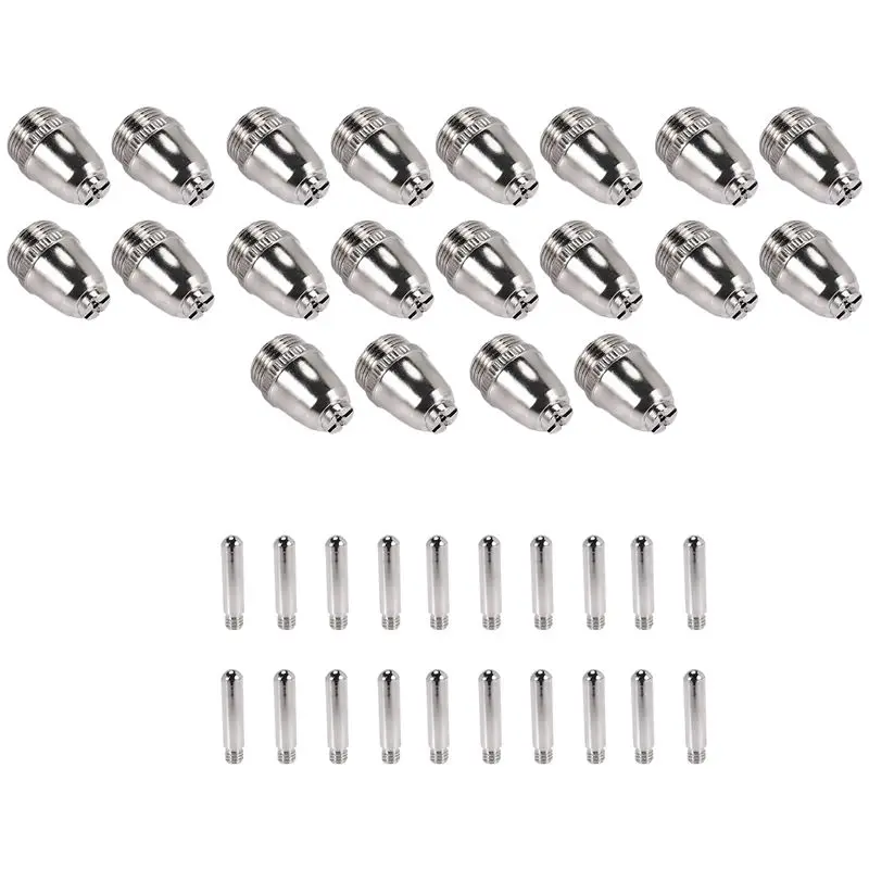

AT21-40Pcs AG60 Plasma Cutting Torch Consumable SG55 Plasma Cutter Kit 60A AG-60 Plasma Torch Tip Electrode Nozzle