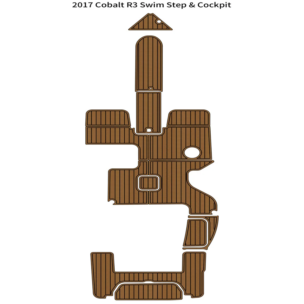 

2017 Cobalt R3 Swim Platform Cockpit Pad Boat EVA Foam Faux Teak Deck Floor Mat SeaDek MarineMat Gatorstep Style Self Adhesive