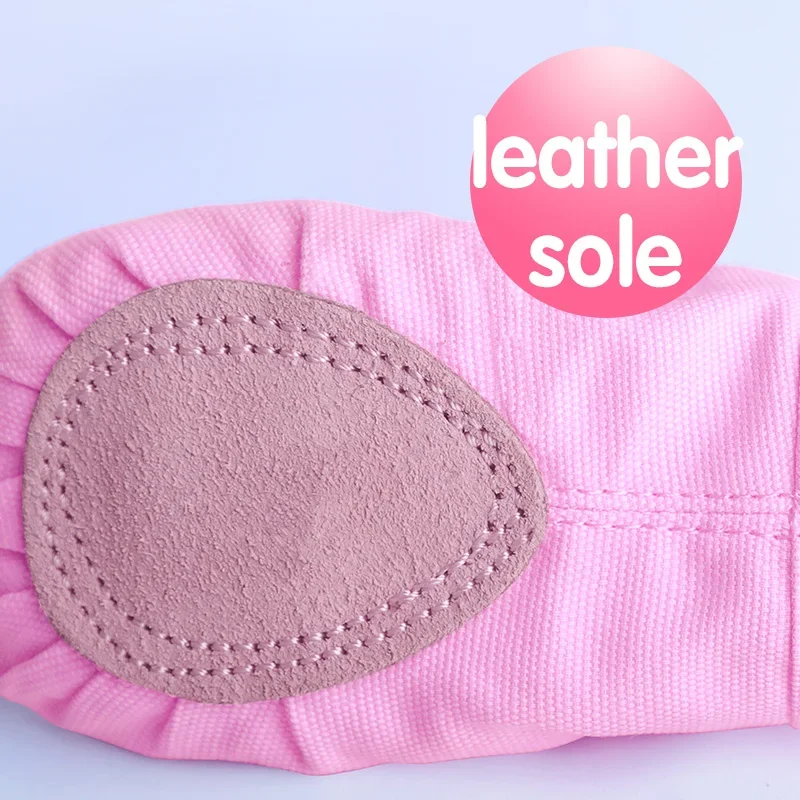 여성 및 소녀용 발레 슈즈, 아동용 캔버스 댄스 슬리퍼, 연습용 전문 소프트 솔 발레 플랫