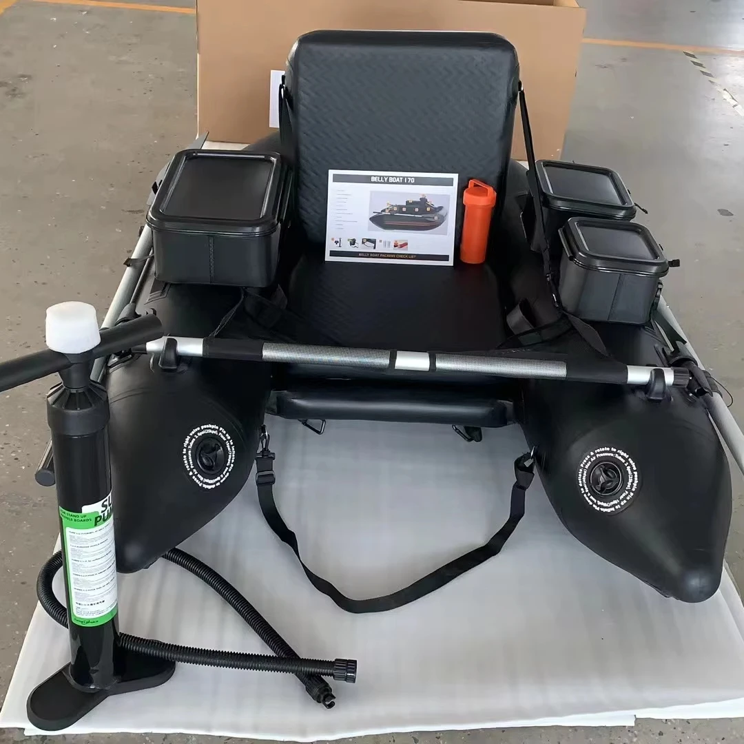 

OEM Inflatable Fishing Boat 1 Person China Factory CE Water Play Surfing 170cm Inflatable Fishing Belly Boat