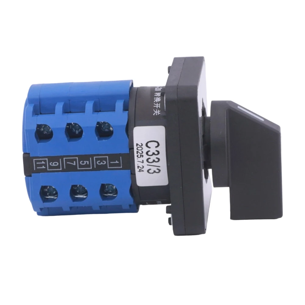 2 Position Changeover Switch Rotary Cam Type with 4 Terminals for LW2620 C333 Suitable for Circuit and Control Applications
