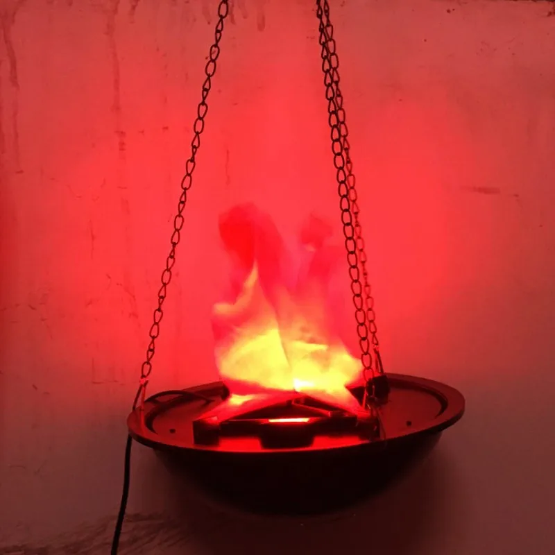 Halloween Simulation Brazier Decoration Electirc LED Flame Light Fake Fire Burning Props Haunted House Bar Shop Home Party Decor