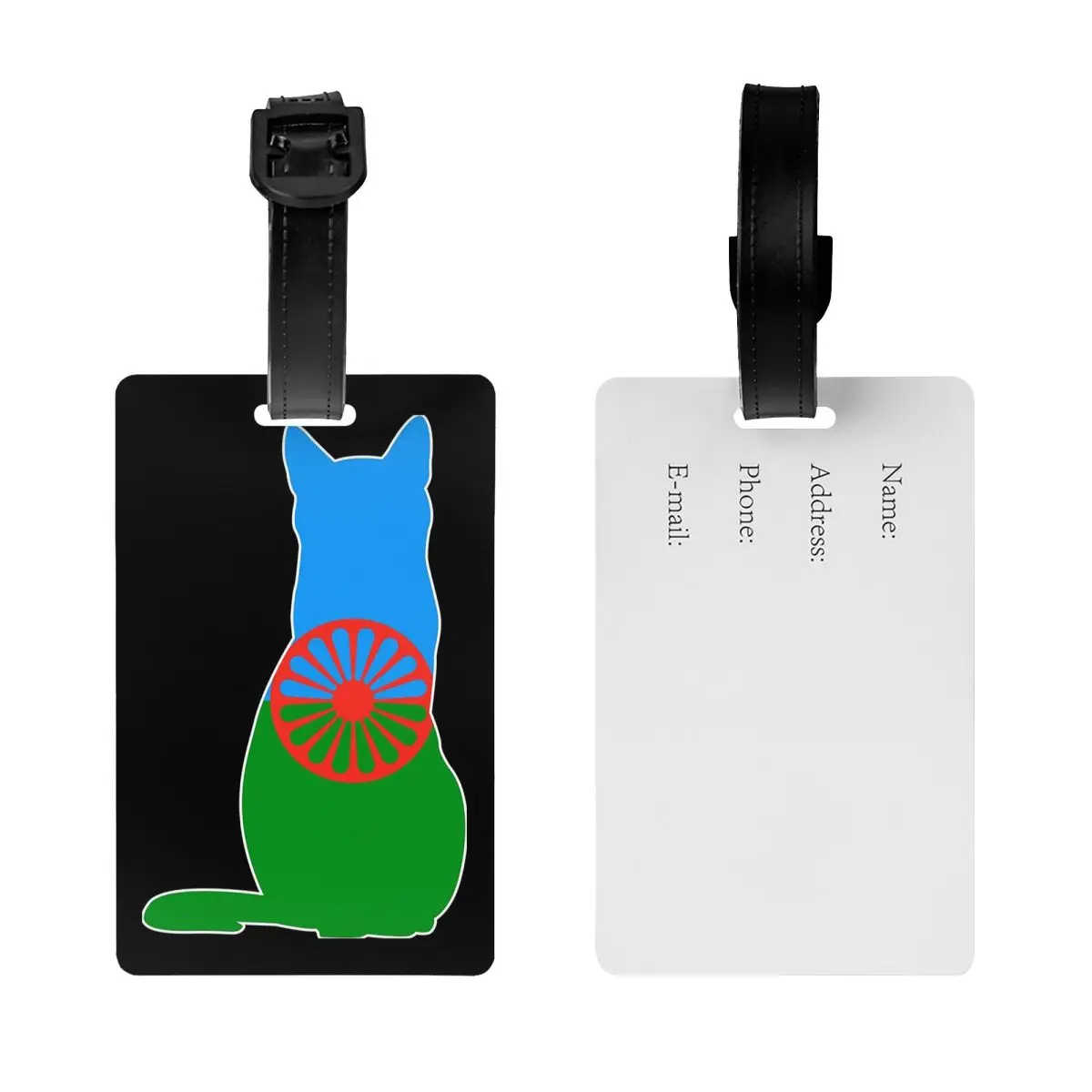 

Бирки для багажа с флагом цыганской общины, аксессуары для чемоданов, этикетки для путешествий, держатели для идентификационных бирок с именем и адресом