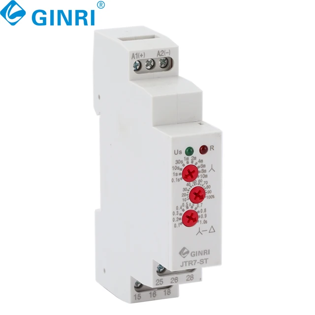 Delay ON of motors  Star Delta AC/DC 12-240V  16A  Miniature PROTECTIVE  Electric Time Relay