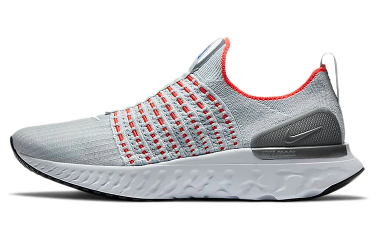 Nike React Phantom Run Flyknit 2 Pure Platinum Flash Crimson CJ0277-007