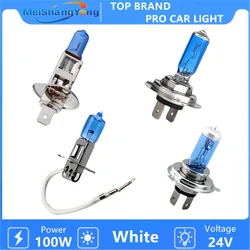 H1 H3 H7 H4 24V 100W Super Bright Fog Lights Halogen Bulbs High Power Headlight Lamp Car Light Source auto parking White
