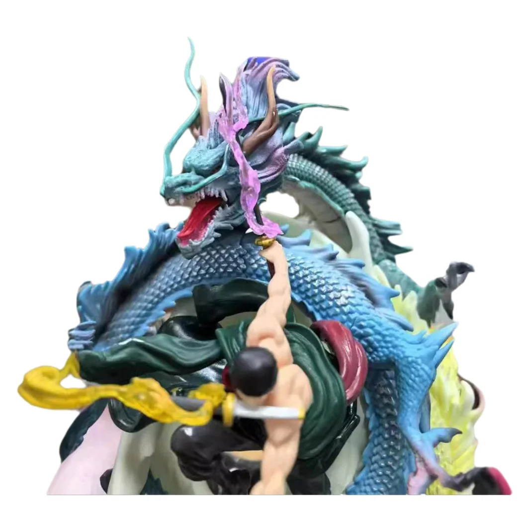 19cm uma peça tornado três dragão estilo zoro anime figura modelo estátua coleção decoração de mesa ornamento brinquedos presentes