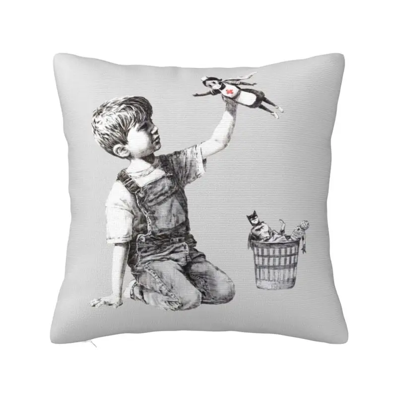 

Game Changer Luxury Pillow Cover Home Decor Banksy Street Graffiti Pop Art Car Cushion