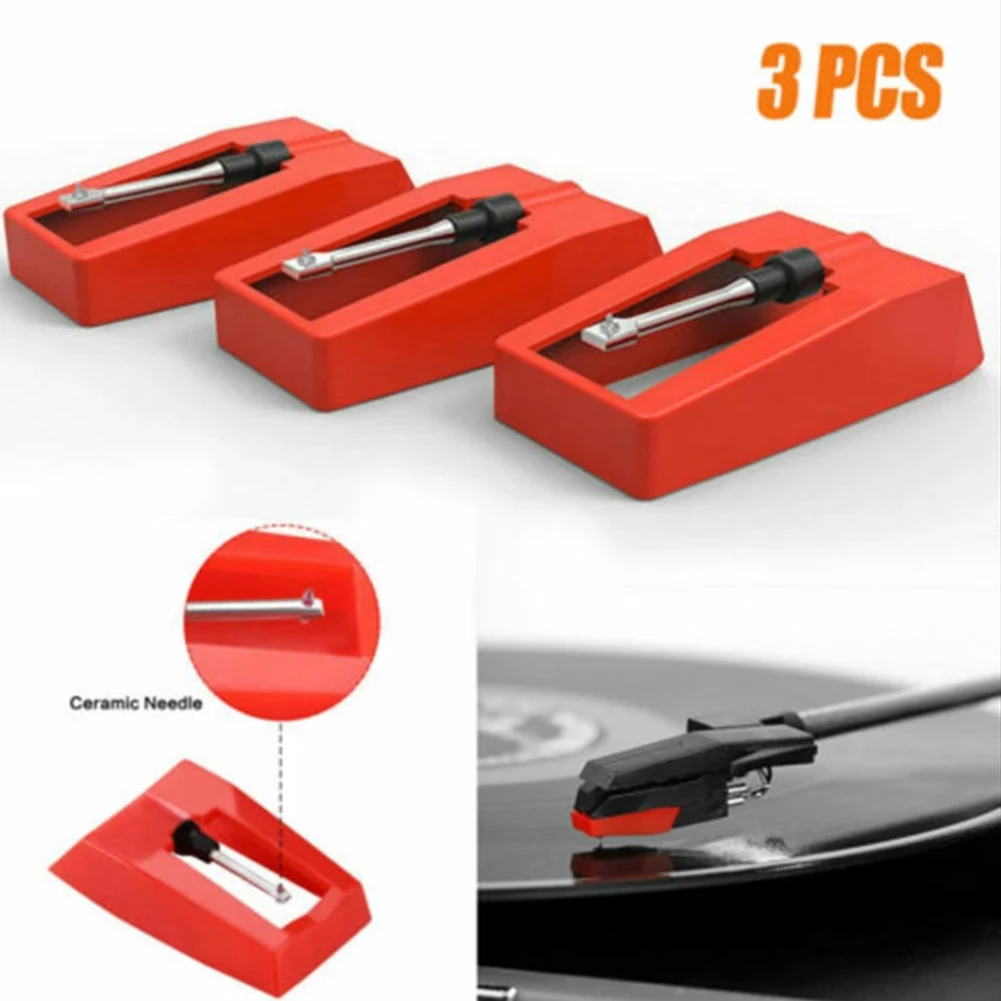 3 stuks vervangende stylus platenspeler naald voor LP draaitafel fonograaf platenspeler grammofoonaccessoires