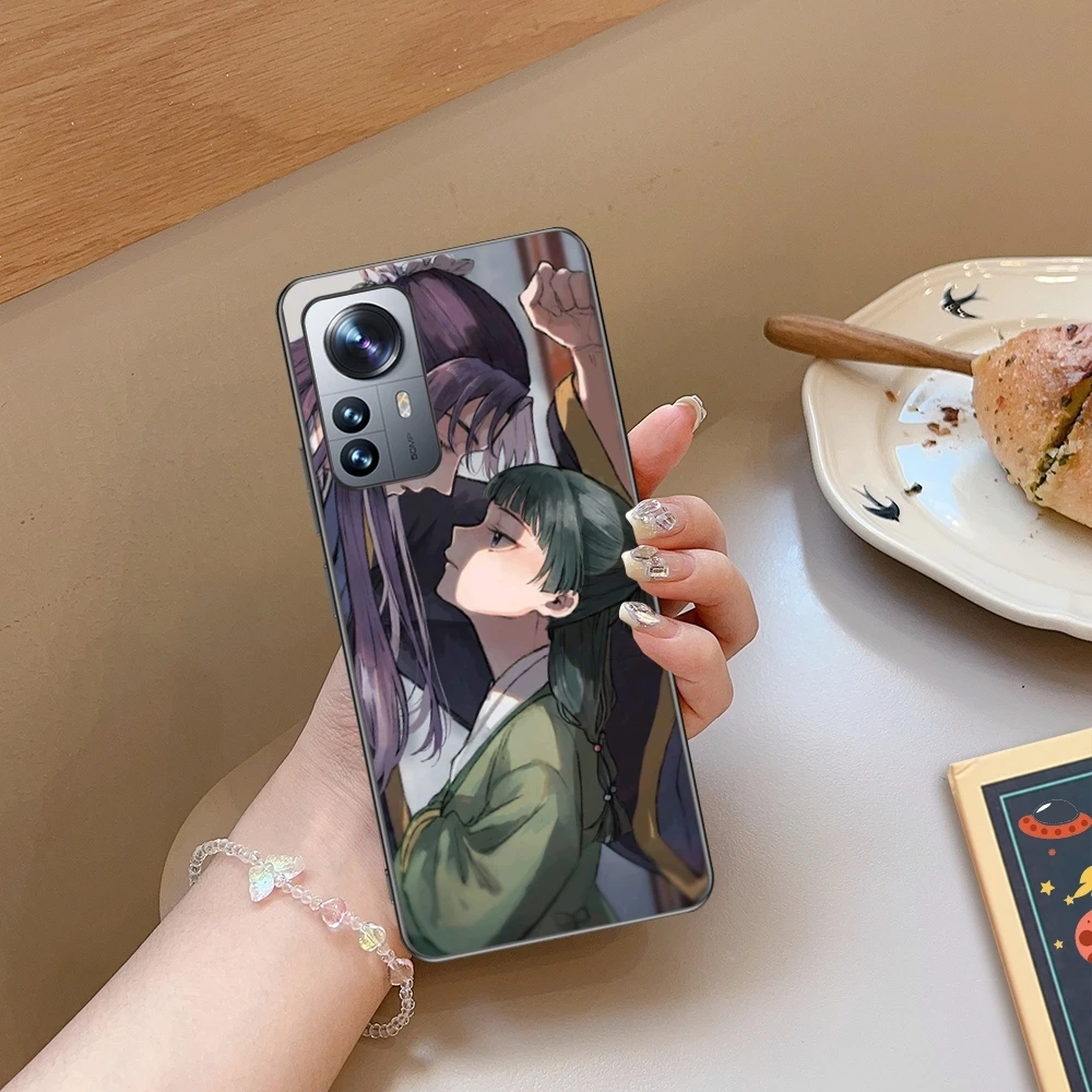 The Apothecary Diaries Jinshi MaoMao Phone Case For Xiaomi 14 13 12 11 Xiaomi POCO F6 X6 M6 M5 Soft Black Phone Cover