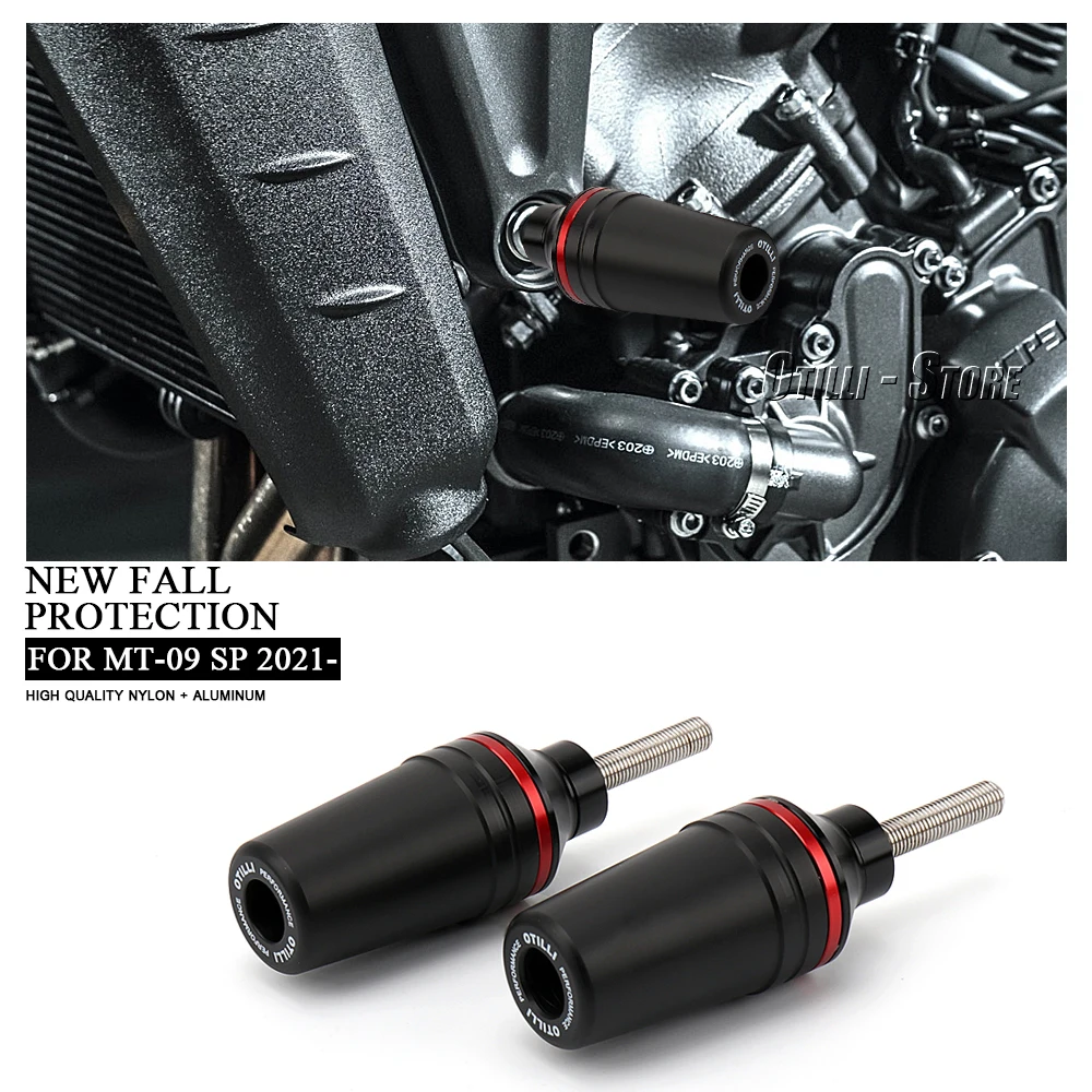 

2021 2022 2023 Motorcycle Accessorie Crash Guard For Yamaha MT09 mt09 MT 09 MT-09 SP Frame Sliders Engine Falling Protection Pad