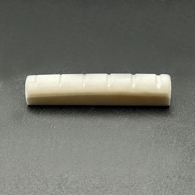 2Pcs Real Bone YMH Style Nut 43x5x9MM-R400/Saddle 75x3x9.7MM-R400 with Compensation 6-String Acoustic Guitar Folk Guiar