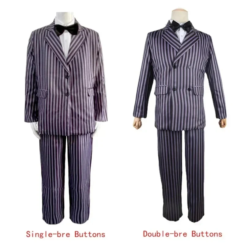 

ABC123 Costume Long Sleeve Men's Suit Party Uniform Gomez Cosplay Outfits Family Proms Halloween Dad's costumes COSb;6'j,k.9;a