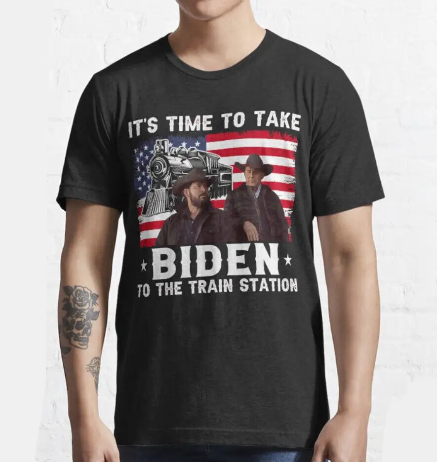 Biden To The Train Station T Shirt Funny 2024 Presidential Election