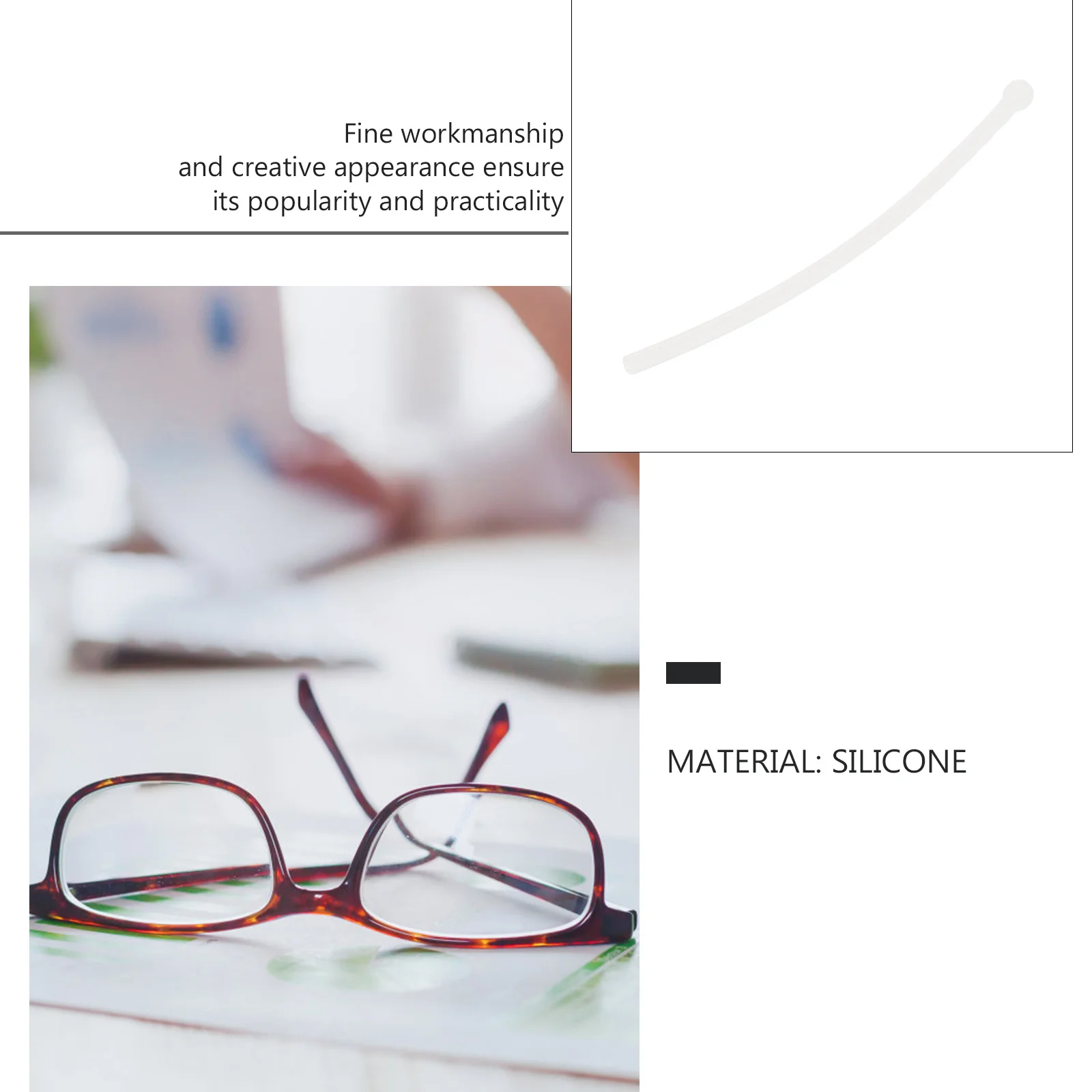 

10Pcs Silicone Anti-Slip Glasses Leg Protectors Pieces Tube Flexible Eyeglass Temple Sleeves for Running Climbing