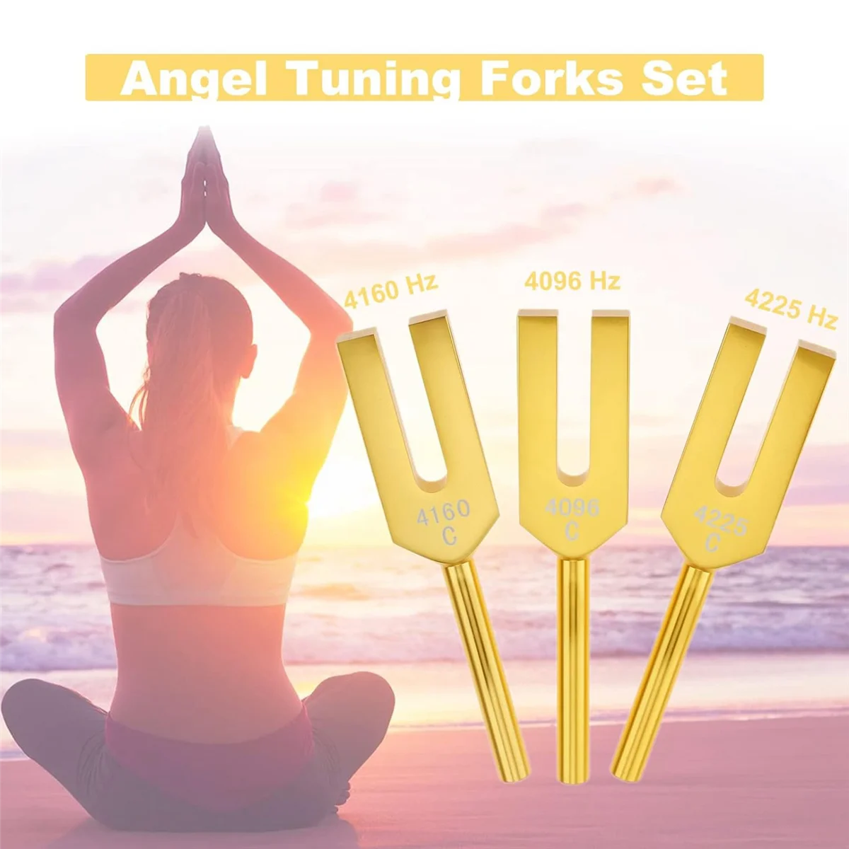 Tuning Forks Set 4096 Hz 4160 Hz 4225 Hz for Sound Healing, Musical Instrument, Sound Vibration Tools, A
