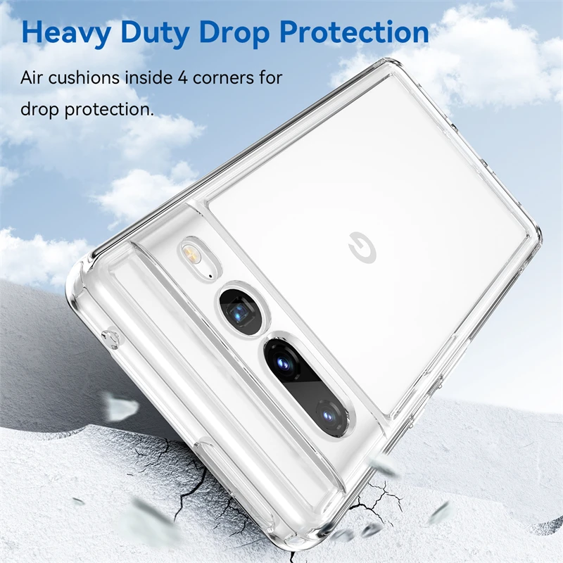 For Google Pixel 7 Pro Case Silicone Clear Border Shockproof TPU Capa Google Pixel 8 Pro 8A 7 Pro 7A 6A Case Phone Protector