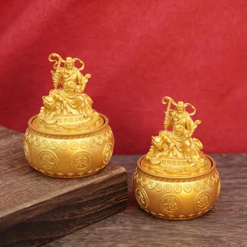 God of Wealth Zhao Gongming Turn Cornucopia Ornament Living Room Ornament