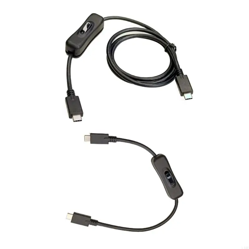 

USB Type C with Switches Power Button Charging Extension Cable Universal Type C L4MF