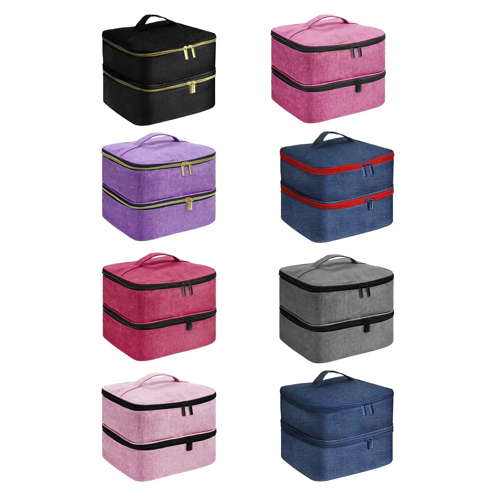 

Carrying Tote Bag,Storage Bag Travel Nail Polish Organizer Case Zipper Pocket