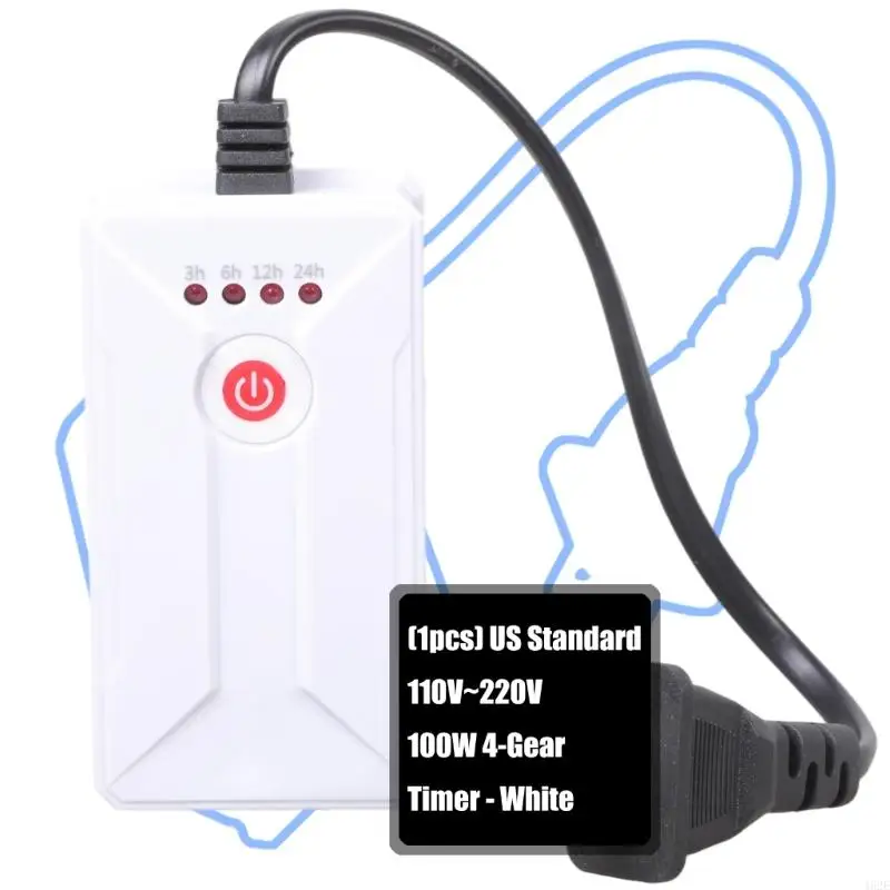 462E Auto On Off Switches Timer 4 Presets Times 100W 110 220V For Aquariums Routers