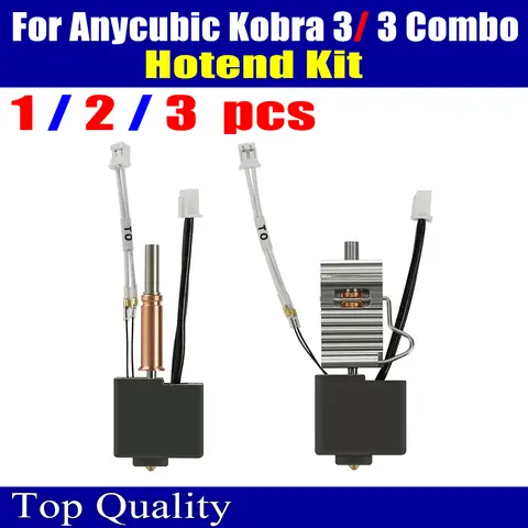 Hotend For Anycubic Kobra 3 Combo Hotend Kit Thermistor Throat Heater Block For K3 Combo Hot end Heatsink Parts Accesories