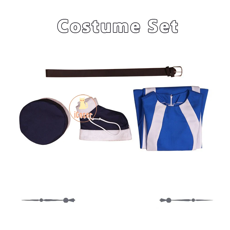Juvia Lockser Fairy Tail 100YQ Cosplay Set - Uniform Dress Wig Hat Shawl Stickers, Halloween Costume for Women