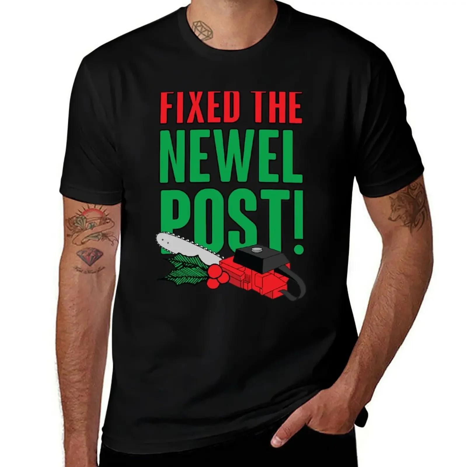 Newel Post Is Fixed! T-Shirt tees designer shirts designer t shirt men