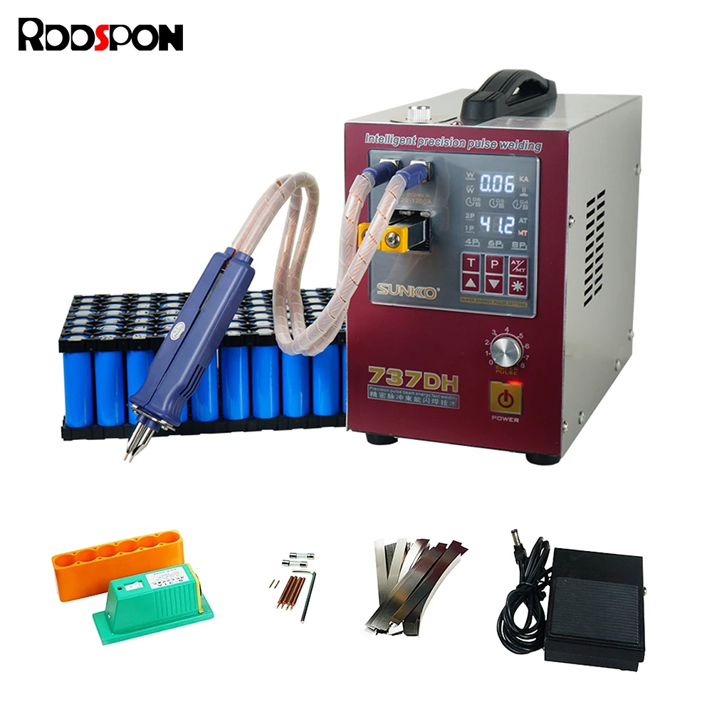 SUNKKO 737DH Battery Spot Welding Machine Induction Delay 4.3KW High Power Automatic Pulse Spot Welding Machine for 18650 Welder