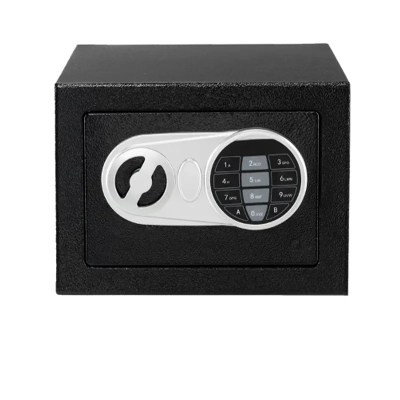 17E Home Use Upgraded Electronic Password Steel Plate Safe Box Black