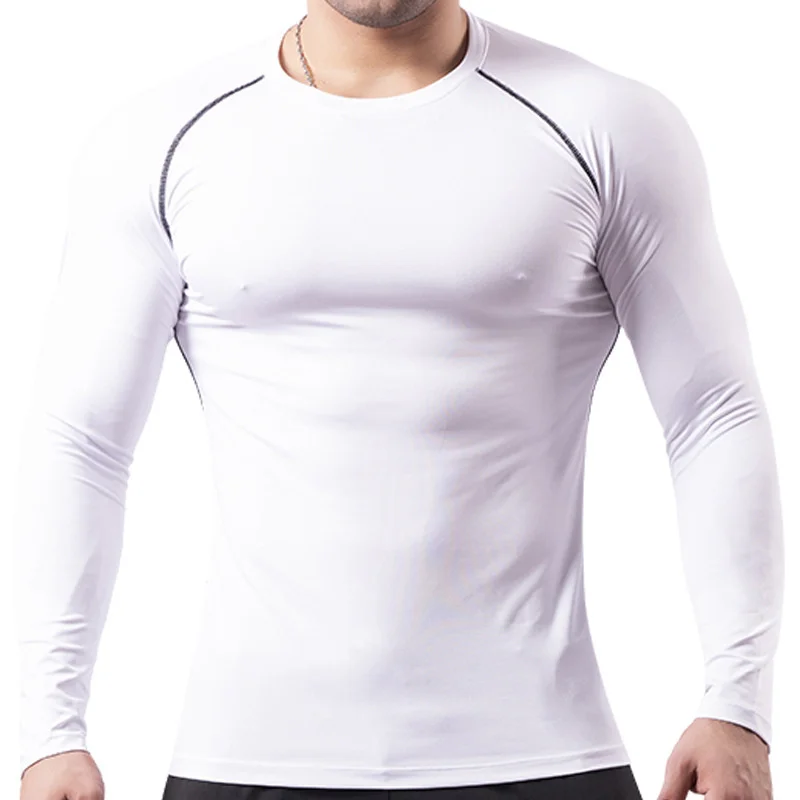 Terno de futebol de compressão respirável masculino, apertado, Sportswear, equitação, secagem rápida, corrida, camisa de manga curta, Fitness, esportes