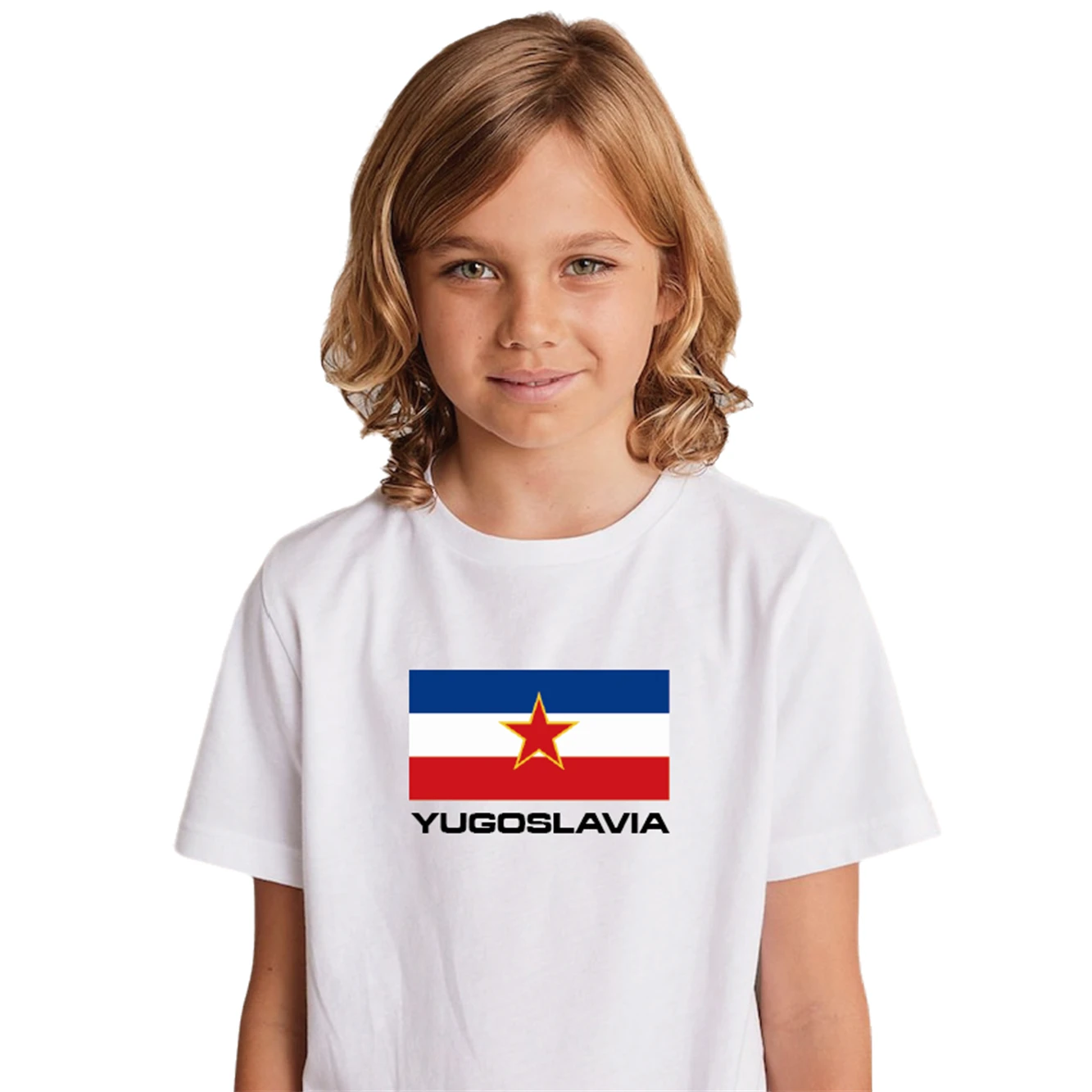 Flag of Yugoslavia Baby Tee Summer Kid's T-Shirt  Kid's 100% Cotton T-Shirt Summer Tee Top Baby Boutique Shirt Gift