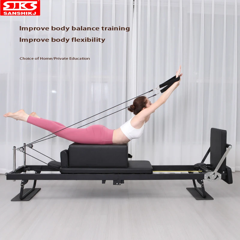 

Newly upgraded second-generation home Pilates bed 232cm folding yoga Pilates core bed latex spring dual-use