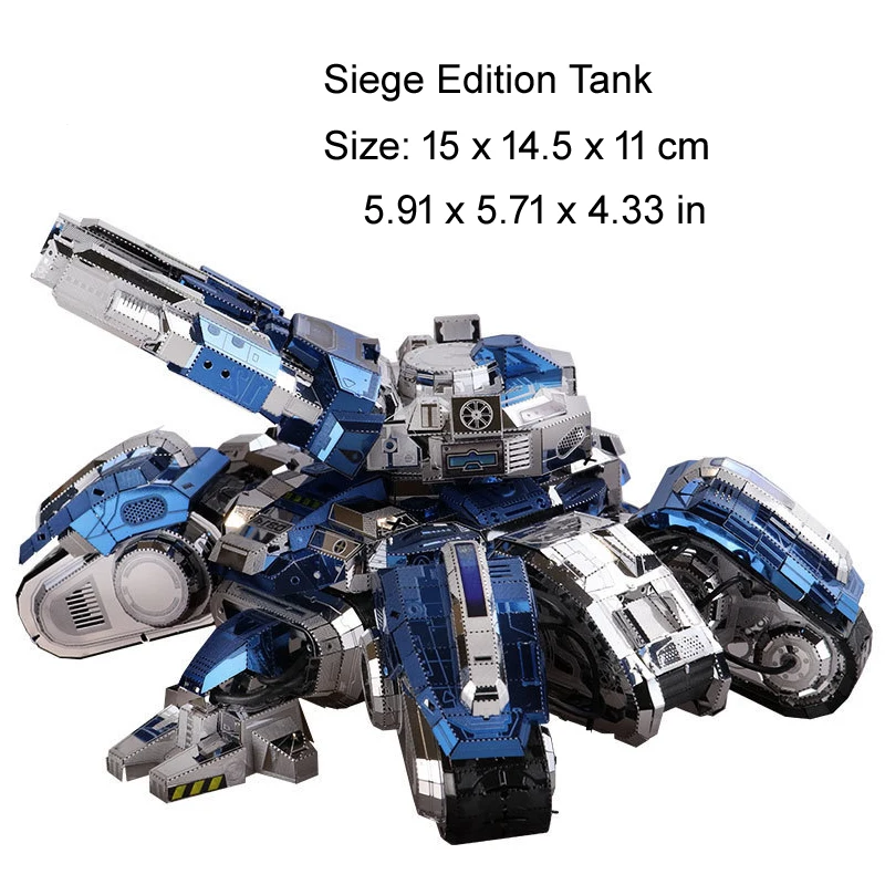 3D Metal Puzzle SIEGE EDITION TANK model KITS Assemble Jigsaw Puzzle Gift Toys For Children