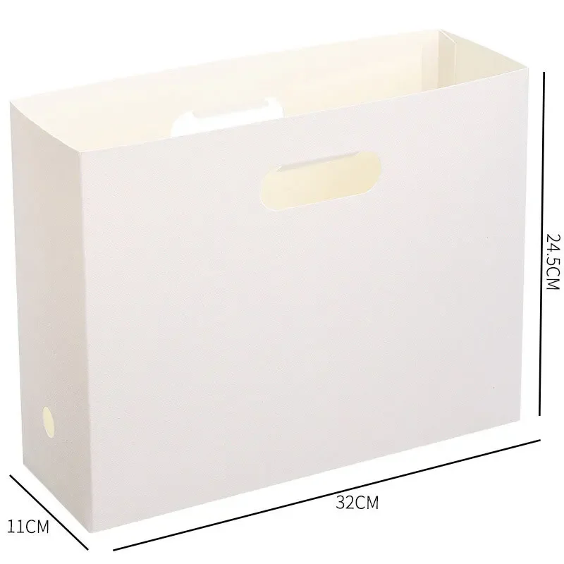 Foldable File Storage Box Vertical Plastic Book Storage Rack Space-Saving Multifunctional File Organizer for Office Use