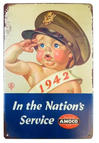 W serwisie narodu Amoco blaszany metalowy znak pokoju ściana domowa tavern