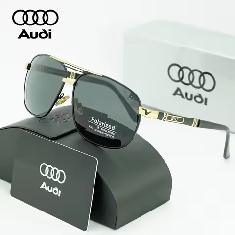 AUDI Polarized Sunglasses With Original Box Men Luxury Designer Driving Sun Glasses Male Pilot Eyewear UV400 Goggles for Gift
