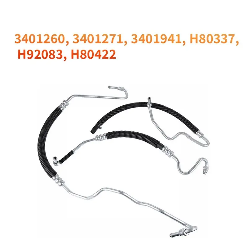 【OFF-SHELF】conjunto de mangueira de direção hidráulica 3 peças 15062625 15295841 se encaixa para Chevy Silverado GMC Sierra 2500 3500 6.6L V8 Turbo 2001-2006