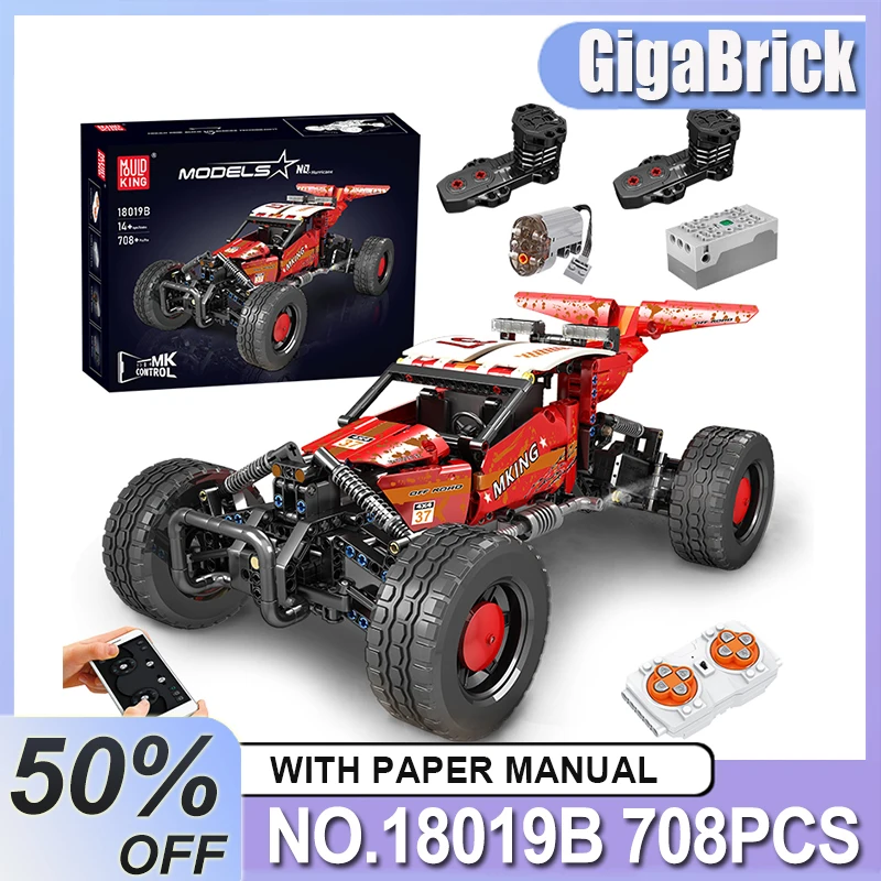 

MOULD KING 18019B Technical Remote Controlled Off-Road Vehicle Building Blocks Puzzle Assembly Toy Set Birthday Chrismas Gifts