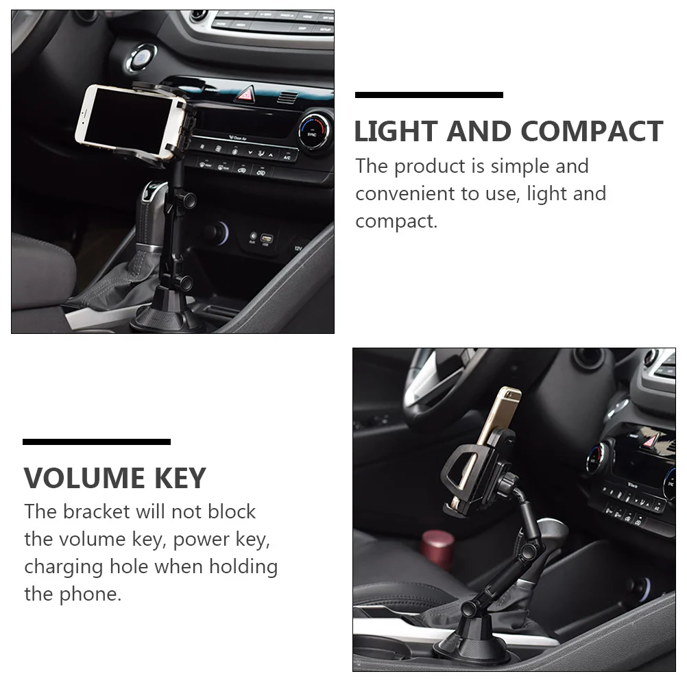 

Car Cup Holder Mount 360° Rotation Adjustable Height Non-Slip Vehicle-Mounted Phone Holder For Mobile Stand Phone Storage
