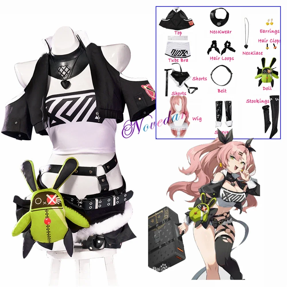 

New Game Zenless Zone Zero Nicole Demara Cosplay Costume Uniform Shoes Wig Anime Halloween Costume Sexy Role Play Outfit Women