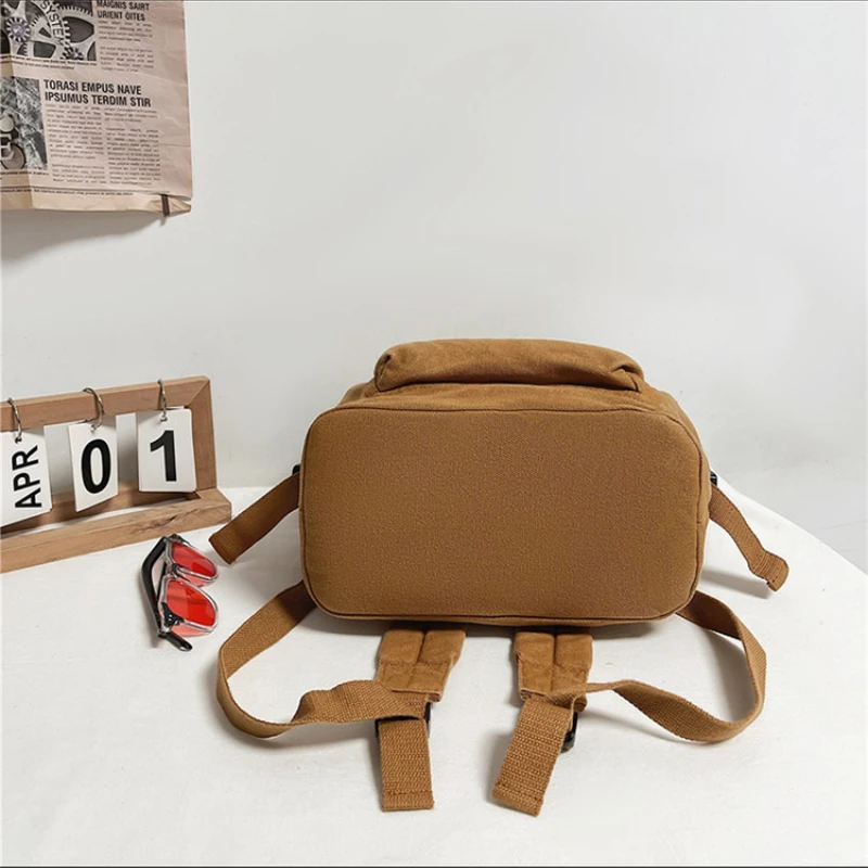 Girl Fabric School Bag College Student Women Backpack Travel Ladies Vintage Canvas Bag Female Kawaii Laptop Fashion New Backpack