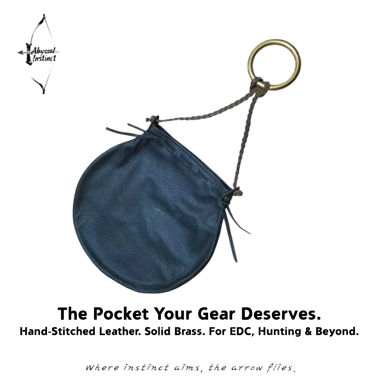 

Кожаный мешочек на шнурке PAW GEAR - винтажная вощеная кожа и латунь, охотничий мешочек EDC, средневековая сумка для монет, аксессуар для активного отдыха