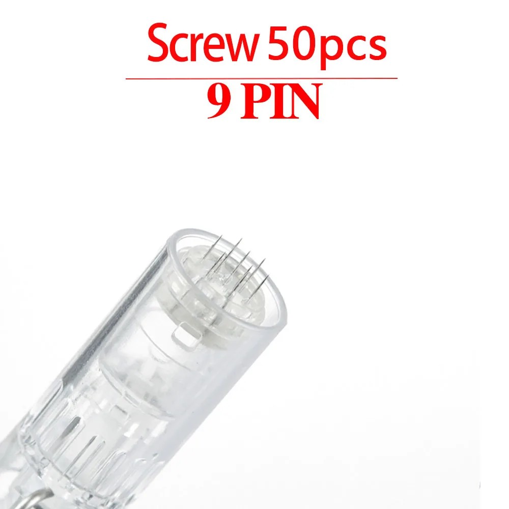 Schraubkartuschen für Microneedling Derma Pen 10/20/50 Stück Mikronadeln für Schönheitspflege 9/12/24/36/42 Pin Round Nano 3D 5D