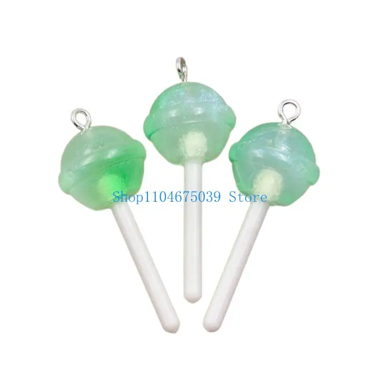 5asd Elegant Star Heart Circle Lollipop Pendant Featuring Long Time Use Sturdy Resin Materials Accessory for Daily Use