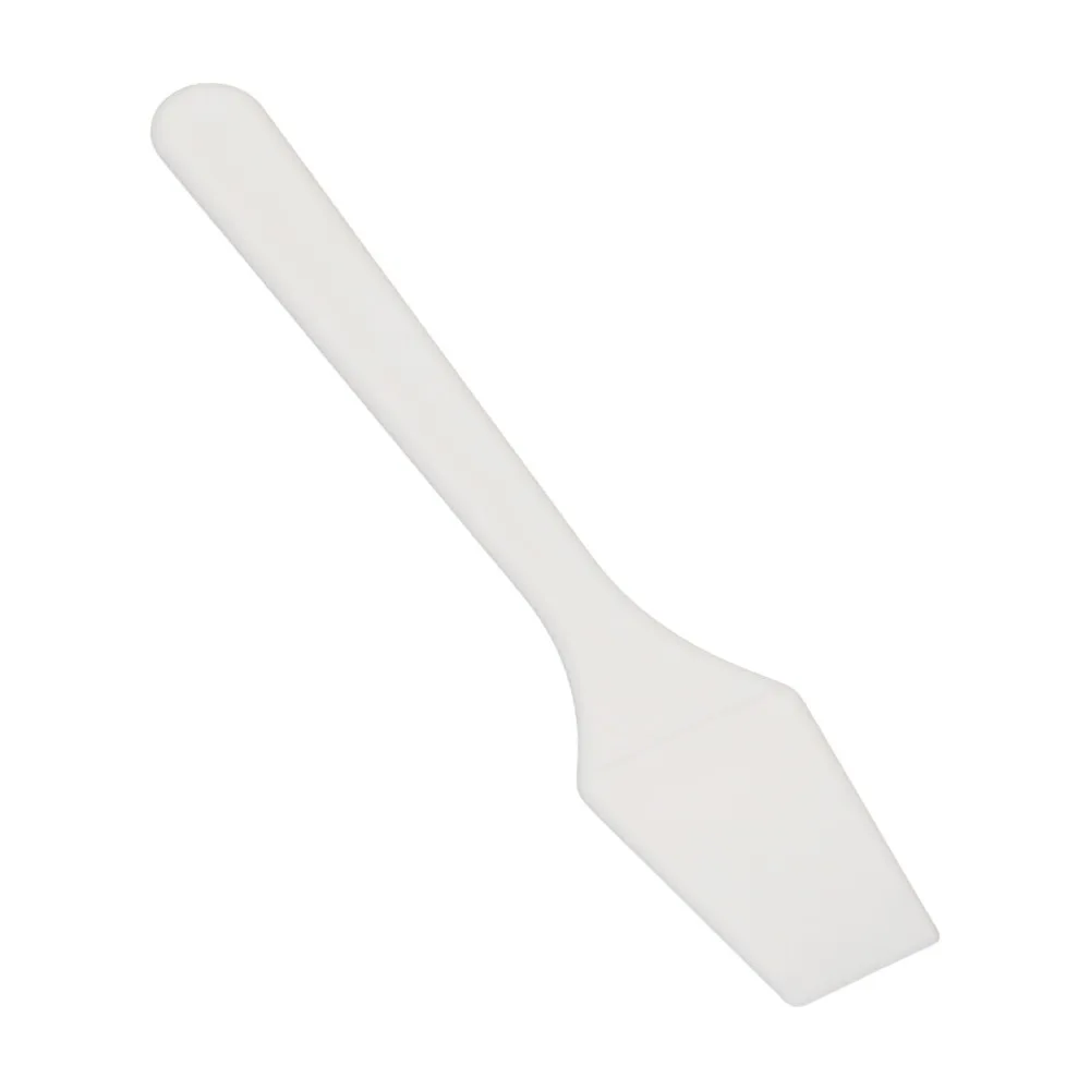 50pcs White Cosmetic Spoon Spatula Plastic Reusable Makeup Cream Scoop Mini Cosmetic Applicator DIY Crafts