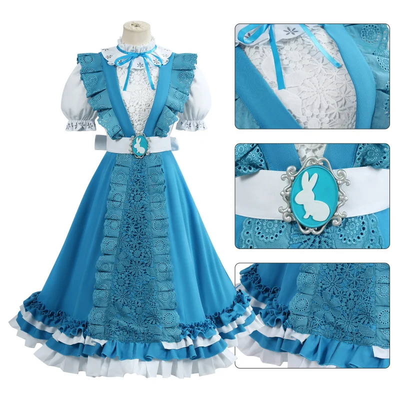 لعبة الهوية الخامس الصحفي زي أليس فستان النوم أنيمي الزي جمع ثنائي الأبعاد تأثيري حلي 2025 الساخن #2