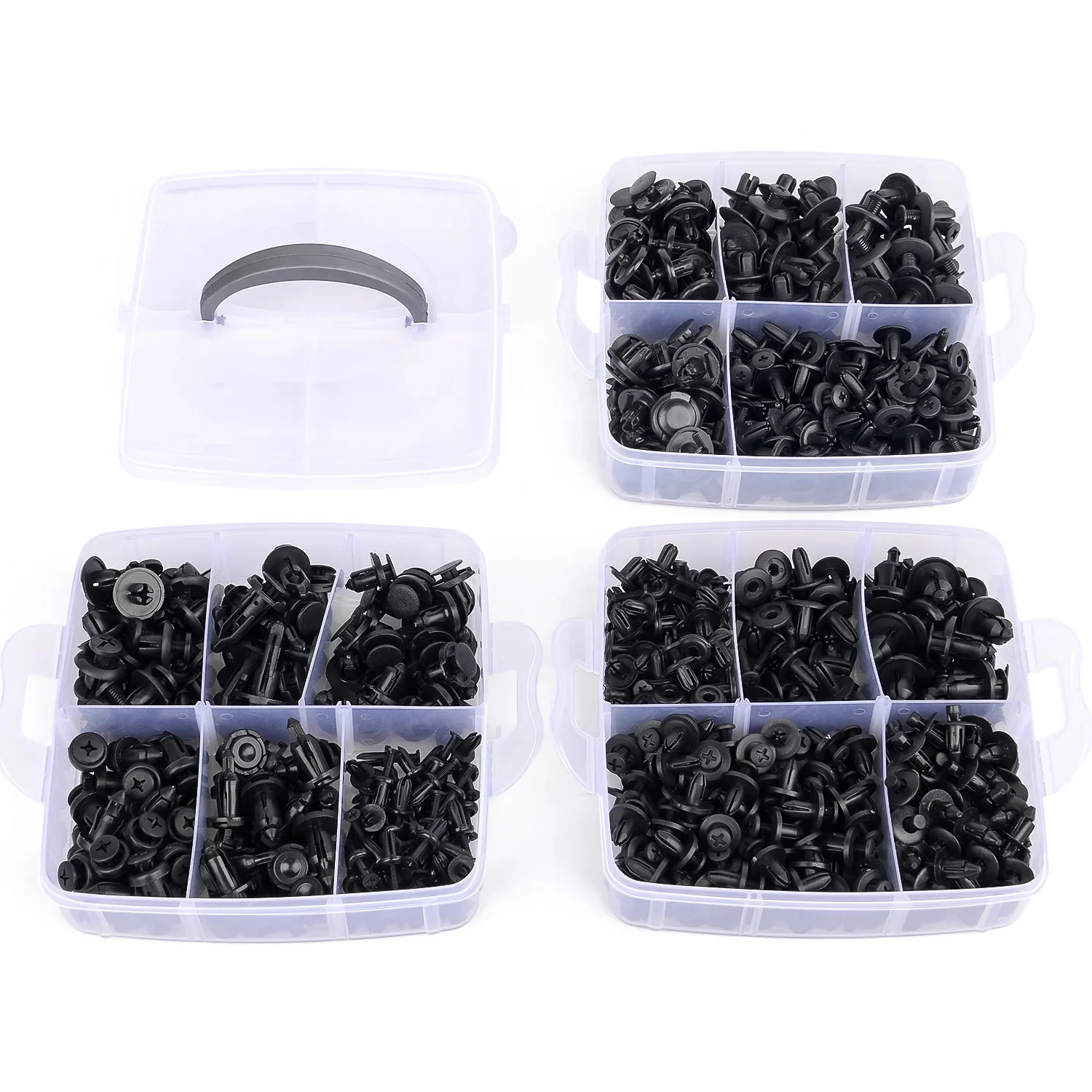 Auto Push Retainer Clips Nylon Stoßstange Kotflügel Nieten Kit mit Kabelbinder Befestigungs elemente Entferner für Toyota GM Ford Honda Acura